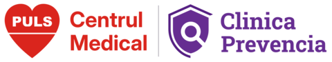 Puls + Prevencia, logo cu denumire, În culori